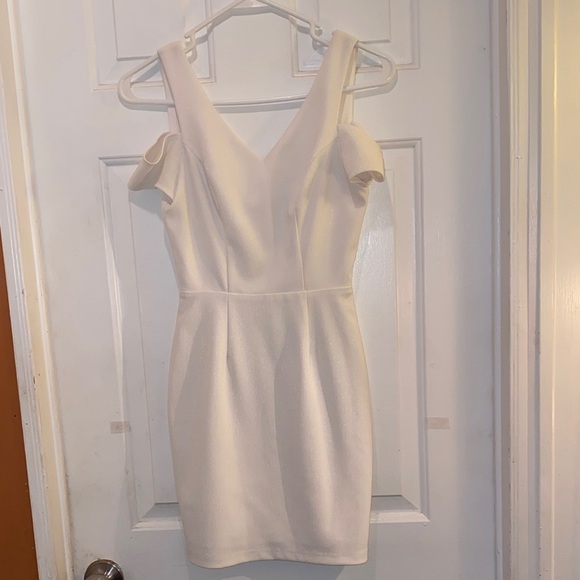 Speechless Dresses & Skirts - Speechless Cream Off-Shoulder Mini Dress
